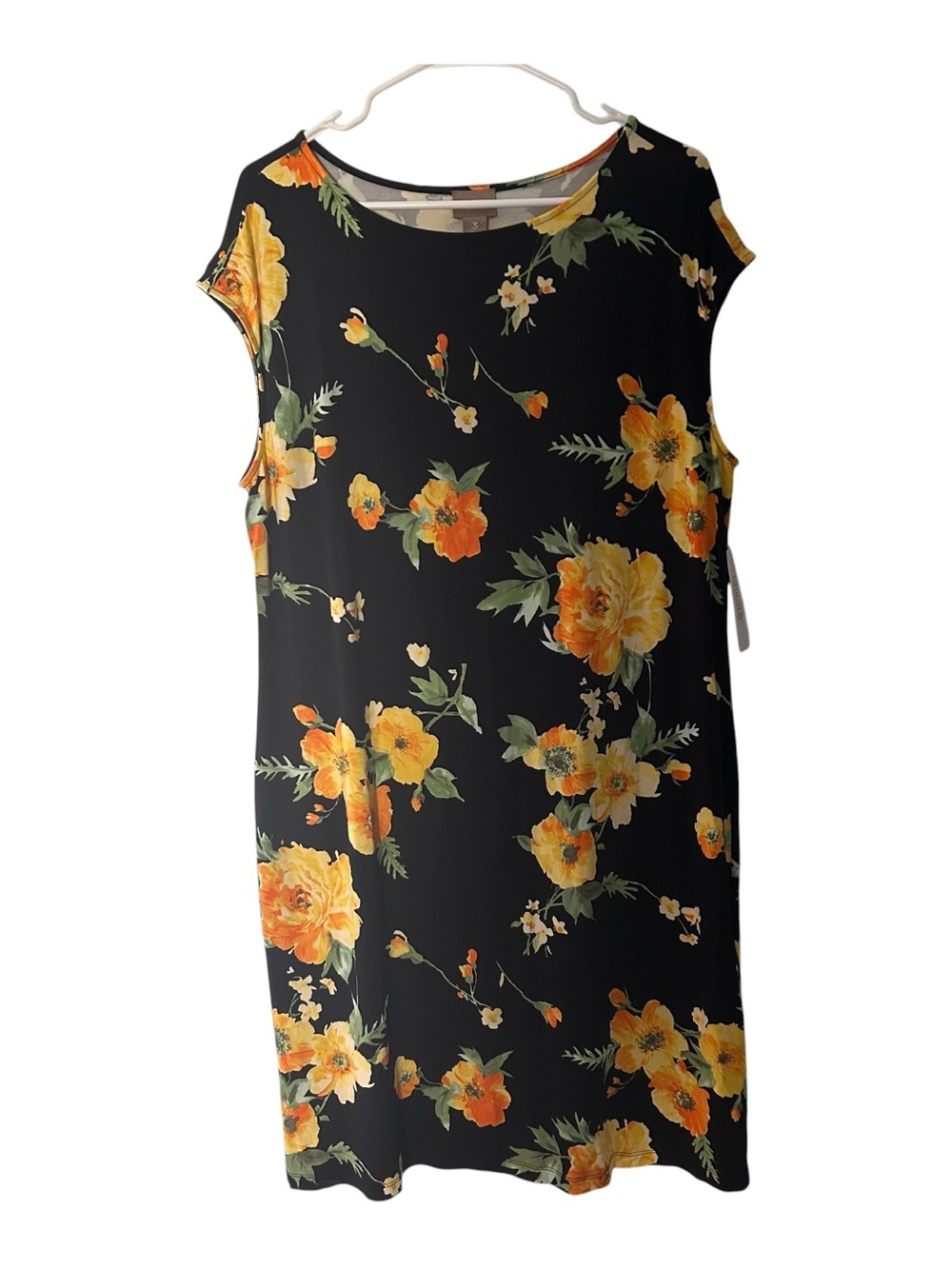 NWT Chico’s Floral Carlie Boat Neck Dress G17